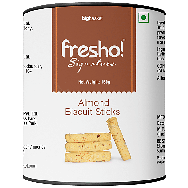 Buy Fresho Signature Biscuit Sticks Almond 150 Gm Online At Best Price