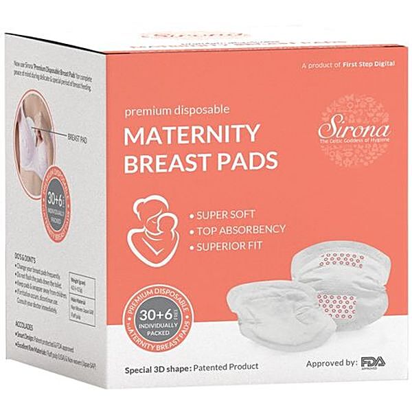 Buy SIRONA Super Soft Premium Disposable Maternity Breast Pads (36 Pads)  Online at Best Price of Rs 390.63 - bigbasket