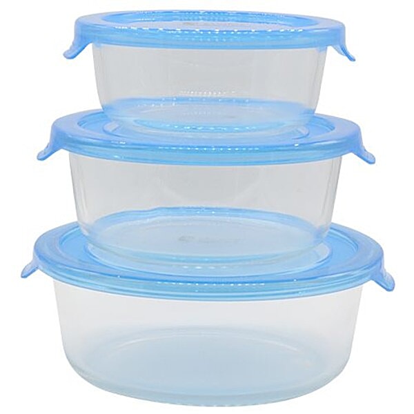 Buy Soogo Sanjeev Kapoor Microwave Safe Container Set Borosilicate ...