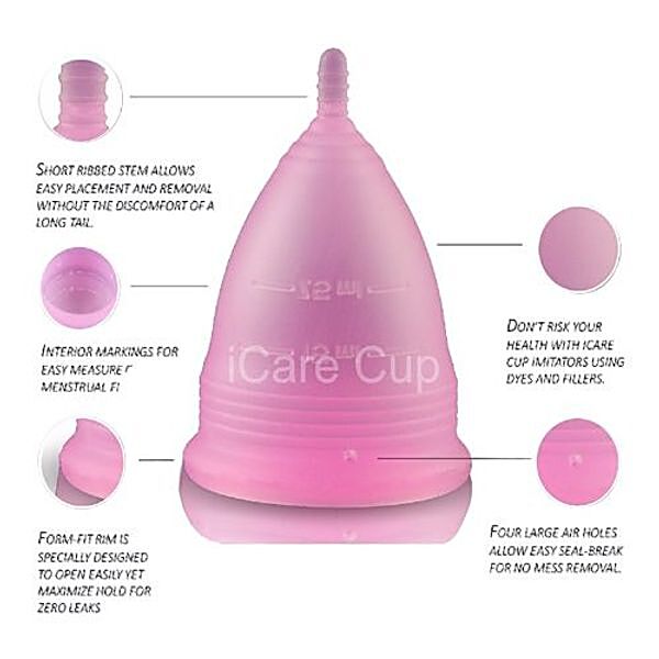 ICare Menstrual Cup - Hygienic, Before Delivery / Upto Age 25 Years, Size  S(Small), 35 g