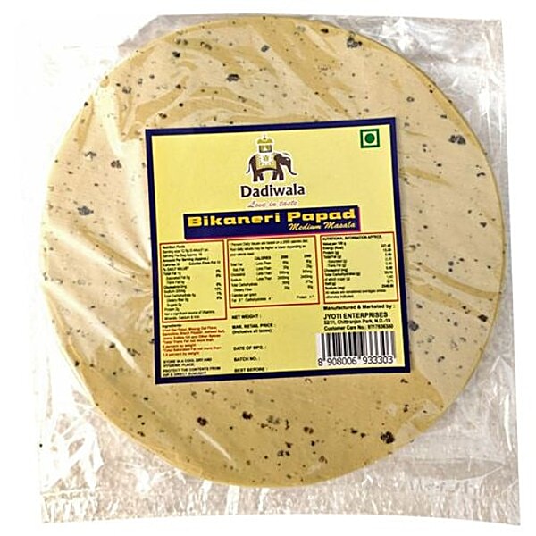 Buy Dadiwala Papad Medium Masala Bikaneri Online At Best Price Of Rs