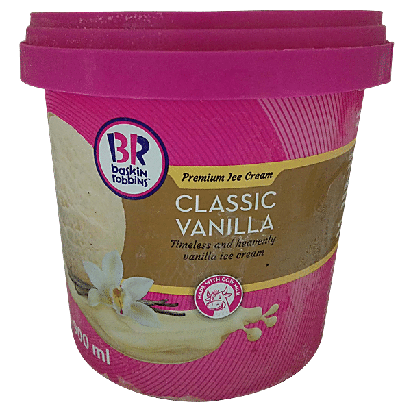 Buy Baskin Robbins Premium Ice Cream - Classic Vanilla, Made with Cow ...