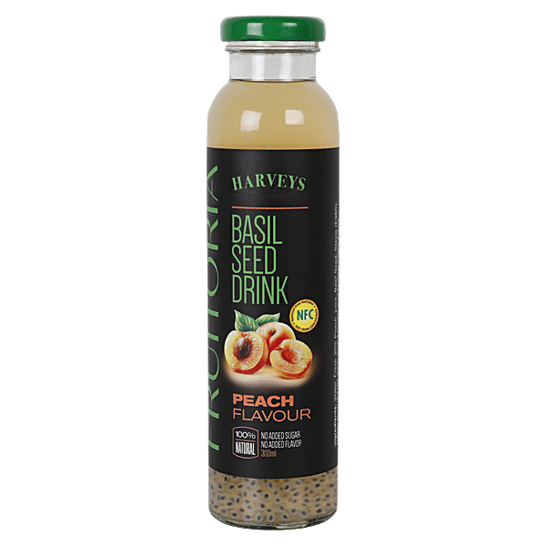 Buy Fruitoria Basil Seed Drink Peach 300 Ml Online At Best Price of