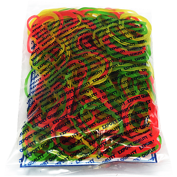CS Rubber Bands - Nylon, Assorted Colour, 3 cm, 100 g
