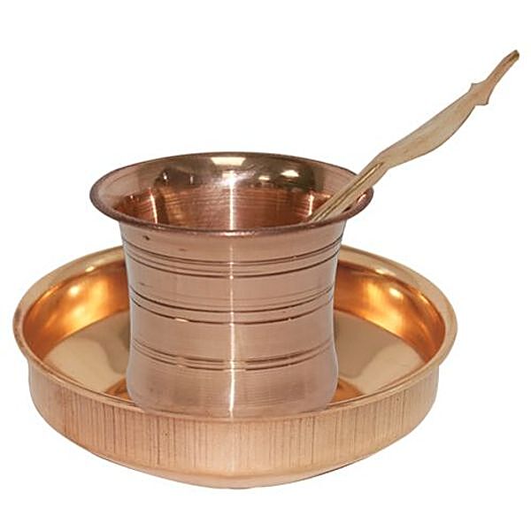 Brass Copper Puja Set All in One ( Medium )