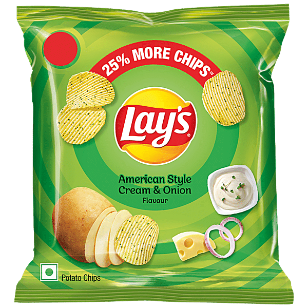 Buy Lay's Potato Chips - American Style Cream & Onion Online at Best ...