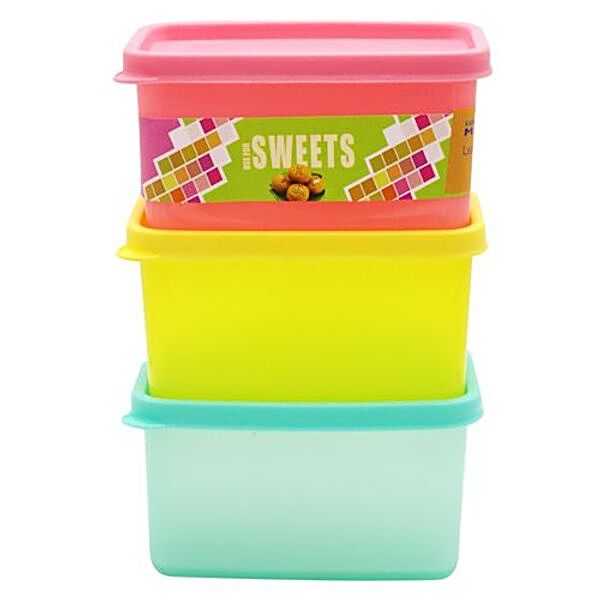 Buy Princeware Square Plastic Container Assorted Online at Best Price of Rs  129 - bigbasket