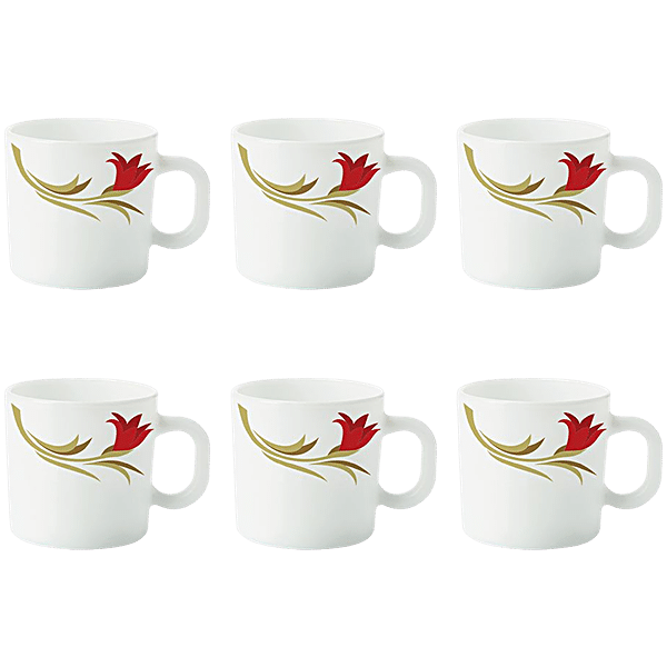 Larah by Borosil Grey Pixel Mug Set, Opalware Coffee Mugs & Travel Mugs, Best online kitchenware products in India