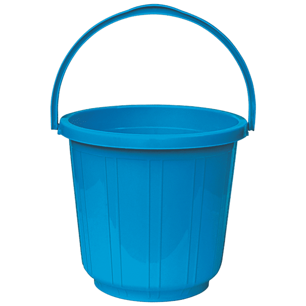 Buy Princeware Plastic Bucket - For Bathing/Cleaning, With Handle, Blue ...