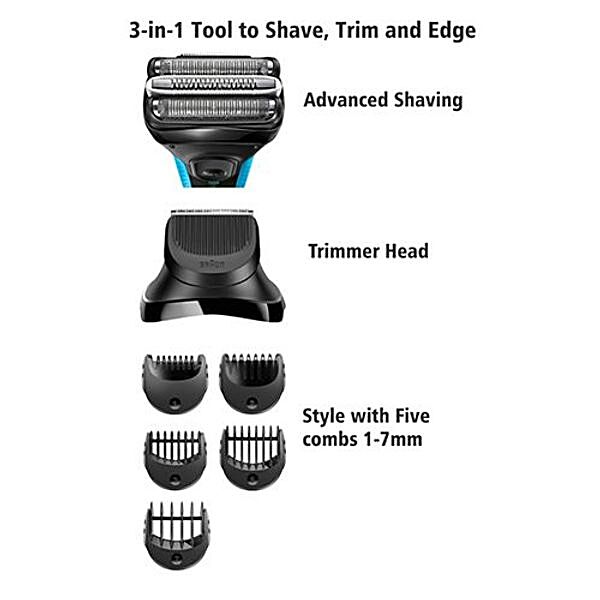 Best Buy: Braun Series 3 Shave&Style Wet/Dry Electric Shaver Blue