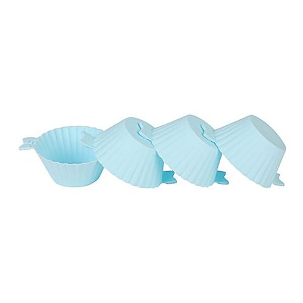 Silcone Silicone Muffin/Cupcake Moulds Tray - Blue/Grey Assorted, 1 pc