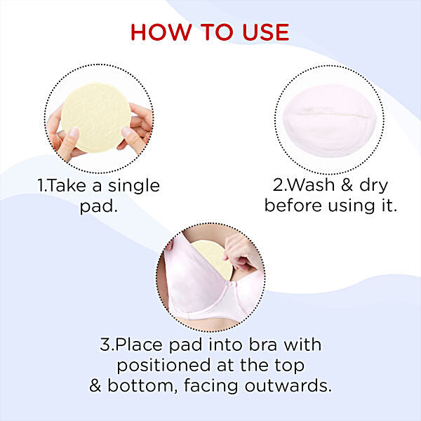 Mee Mee Reusable Maternity Breast Pad, Quantity Per Pack: 6 Pieces