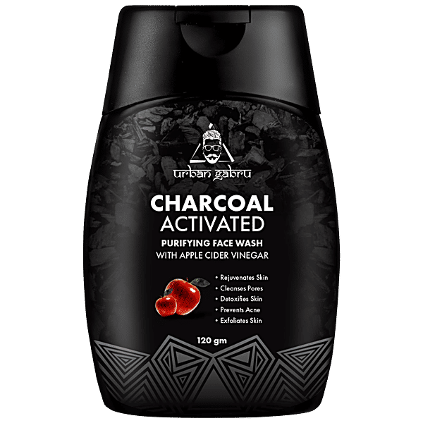 Buy Urban Gabru Charcoal Face Wash With Apple Cider Vinegar For Pimple