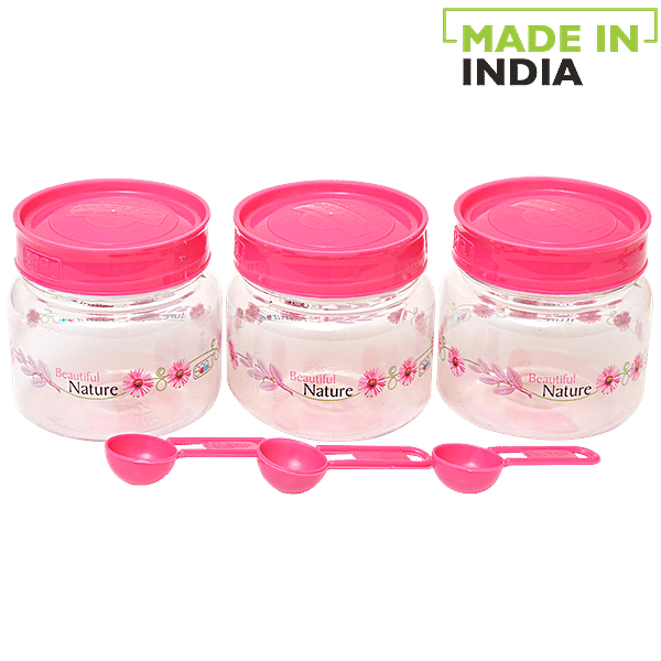 Buy Saaj Maxx Pet Plastic Premium Container - Pink Online At Best Price 