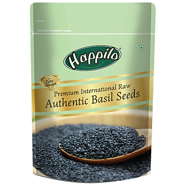 Happilo Premium Raw Holy Basil Sabja Seeds 2x250 g