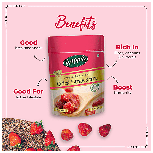 Buy Happilo Premium International Dried Strawberry Online at Best