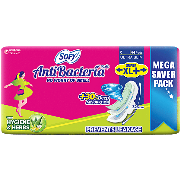 Sofy AntiBacteria Overnight XXL 5 Sanitary Pads Online - Sofy