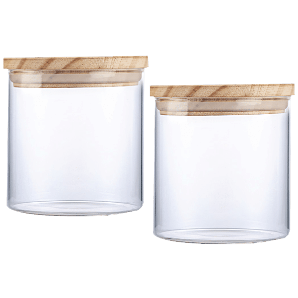 Buy Cello Storage Container/Jar with Wooden Cap - Transparent ...