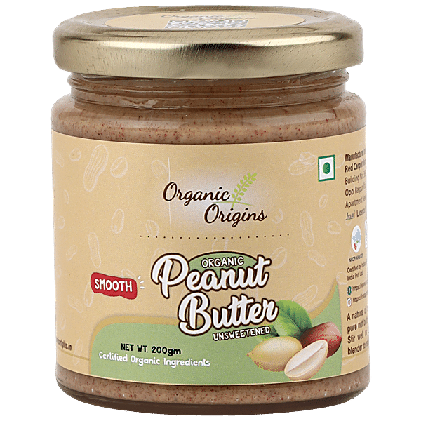 Buy ORGANIC ORIGINS Smooth Unsweetened Peanut Butter Online At Best ...