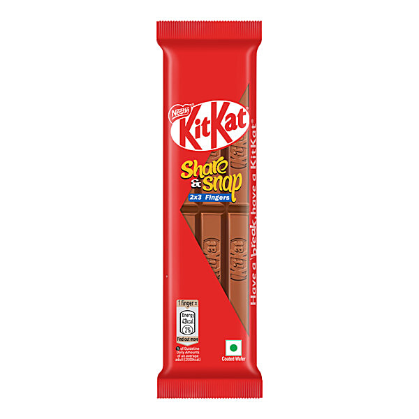 Buy Nestle KitKat Share & Snap, 2x3 Fingers, Chocolate Coated Wafer Bar ...