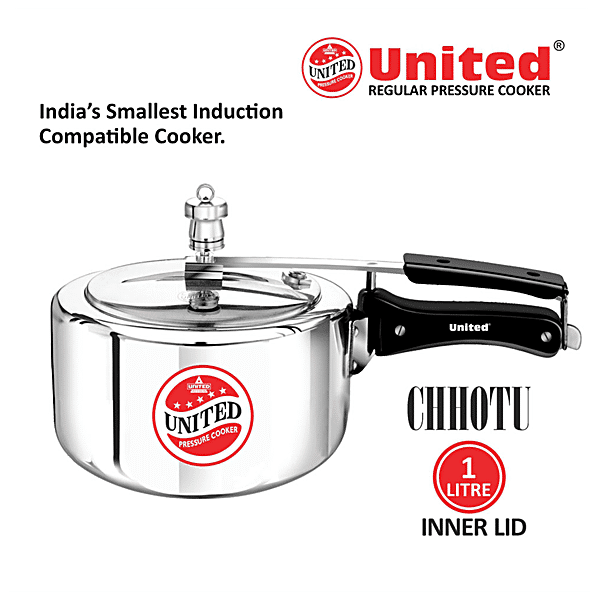 Buy United Aluminium Inner Lid Pressure Cooker Induction Base