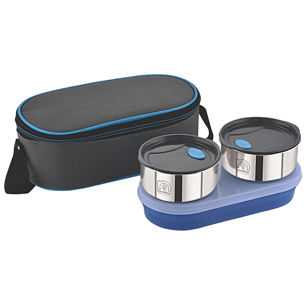 Buy NanoNine Lunch Box/Tiffin Set Stainless Steel Airtight With Chapati ...