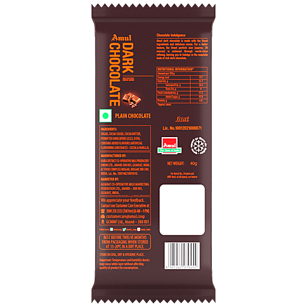 Amul Dark Chocolate, Bars Price in India - Buy Amul Dark Chocolate, Bars  online at