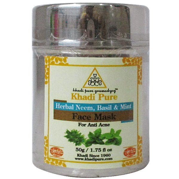 Buy Khadi Pure Herbal Neem Basil Mint Face Mask For Anti