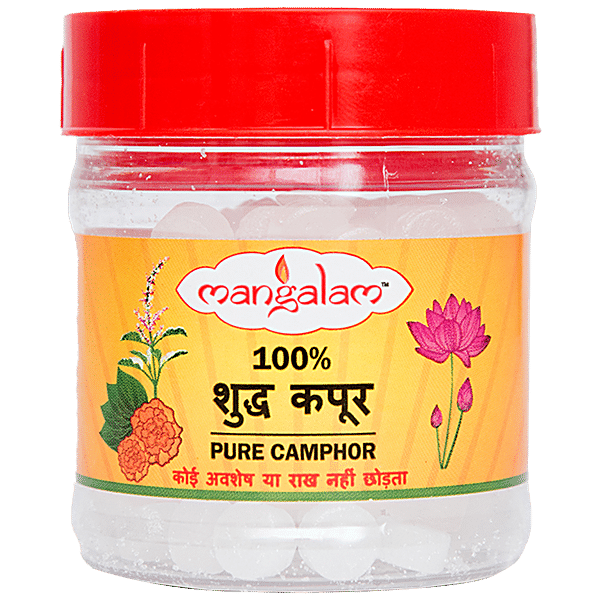 Buy Mangalam Pure Camphor - Leaves No Residue & Ash, Purifies Ambience ...