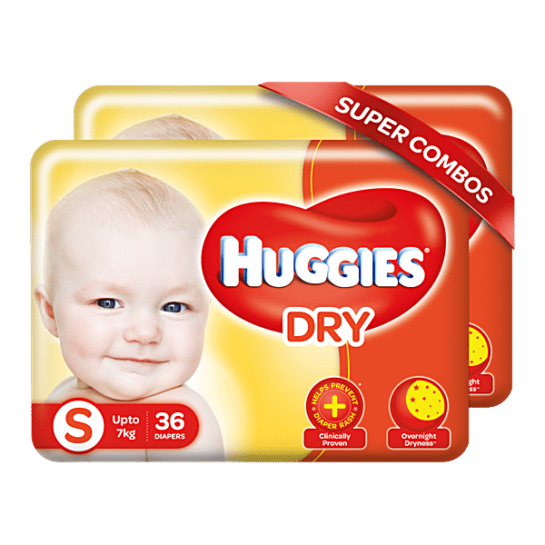 Buy Huggies New Born Taped Diapers (72 Counts) & Huggies Baby