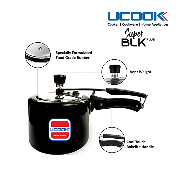 Buy UCOOK Hard Anodised Inner Lid Pressure Cooker Induction Base