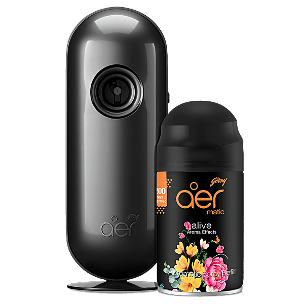 Godrej Aer Smart Matic Bluetooth Enabled Automatic Air Freshener Kit -  Alive, 2200 sprays, 1 pc