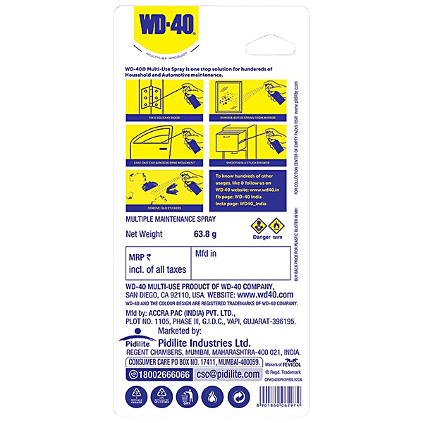 WD 40 Multi Use Silicone Spray, Packaging Size: 500 ml at Rs 380/piece in  Kolkata