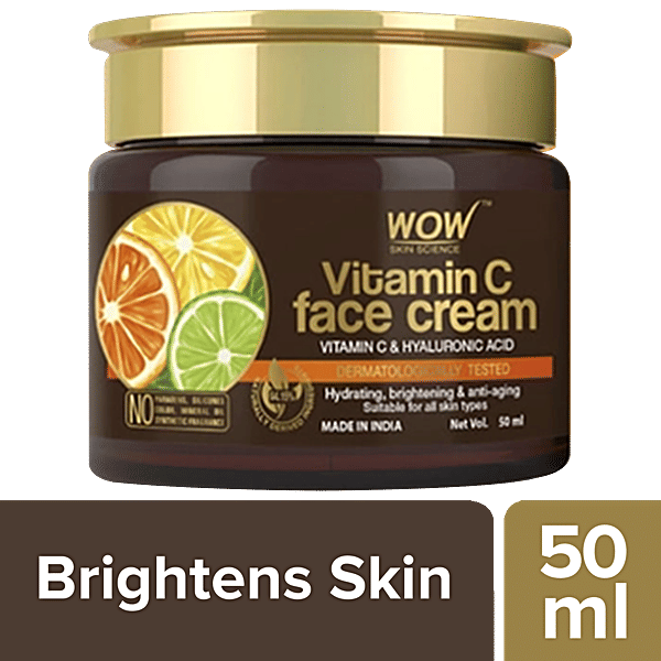 Buy Wow Skin Science Vitamin C Face Cream Hydrating Oil Free For All Skin Types No Parabens