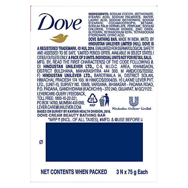 Dove soap store bar ingredients