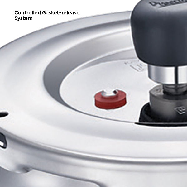 Buy Prestige Svachh Flip-on Stainless Steel Spillage Control Pressure Cooker  with Glass Lid, (Silver) Online