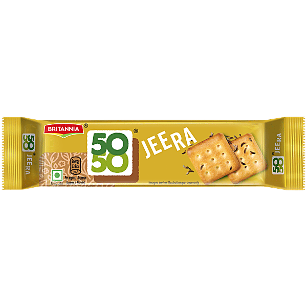 Buy Britannia 50-50 - Jeera Masti Biscuits, Teatime Snack Online At ...