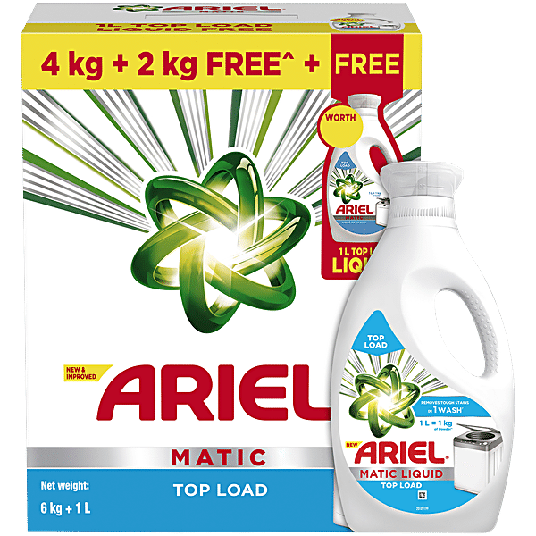 Buy Ariel Top Load + Matic Liquid Free Detergent Washing Powder Online at  Best Price of Rs 1200 - bigbasket