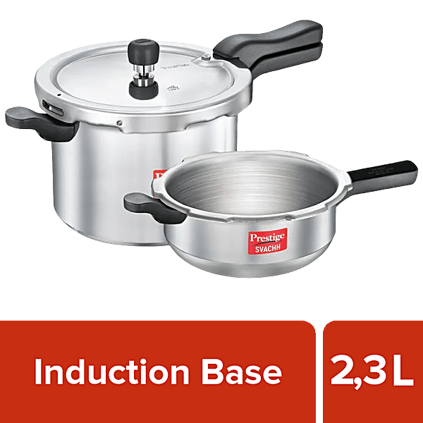 Buy Prestige Svachh Aluminium Outer Lid Pressure Cooker Combo ...