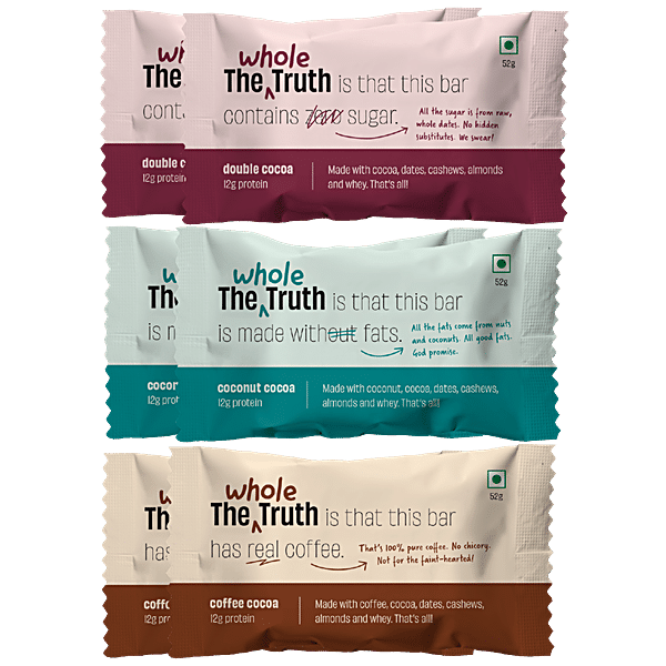 Buy The Whole Truth Protein Bars Choco Variety Online At Best Price Of Rs Bigbasket