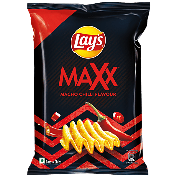 Buy Lays Maxx Potato Chips - Macho Chilli Flavour, Crunchy Crispy ...