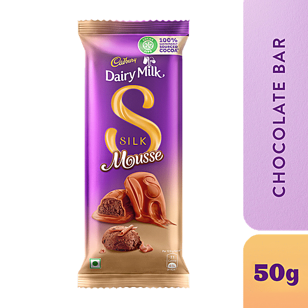 Buy Cadbury Dairy Milk Silk Chocolate Bar - Mousse 50 g Packet 100% ...