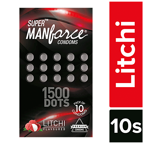 Buy Manforce Condoms Extra Dotted Condoms Litchi Flavoured Online At