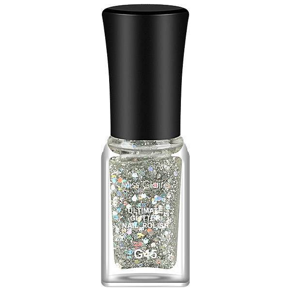 Claire's Vegan Glitter Nail Polish - Silver