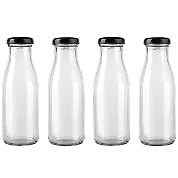 Buy Glass Ideas Glass Bottle - Plain White With Metal Cap Online at Best  Price of Rs 199 - bigbasket