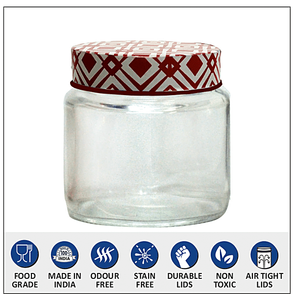 Buy Yera Small Jars Set With Printed Lids Online at Best Price of