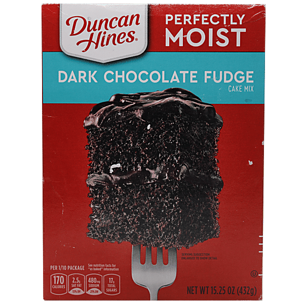 Buy Duncan Hines Perfectly Moist Dark Chocolate Fudge Cake Mix Imported Online At Best Price