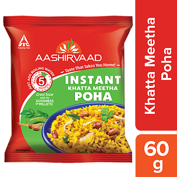 Buy Aashirvaad Instant Khatta Meetha Poha - Ready To Eat Poha For ...