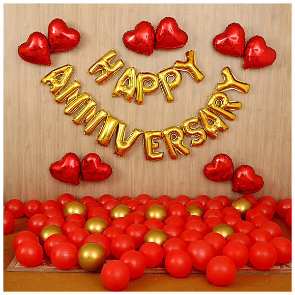 Buy CherishX Happy Anniversary Balloons Decoration Kit Combo Online at Best  Price of Rs 649 - bigbasket