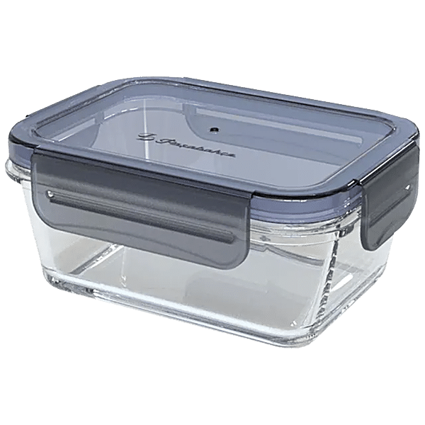 Buy Pasabahce Glass Food/Tiffin/Storage Container - With Grey Lid ...